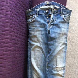 Well worn (!!) 32"x34"Lucky Brand 221 Blue Jeans!!